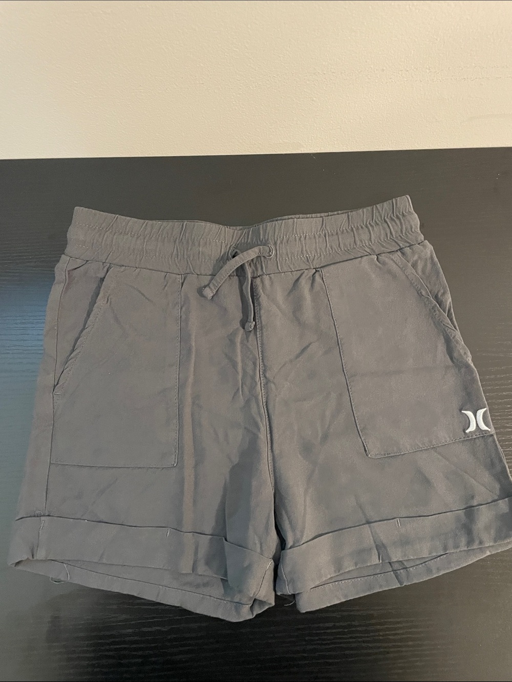 Hurley Women's Charcoal Drawstring Athletic Shorts